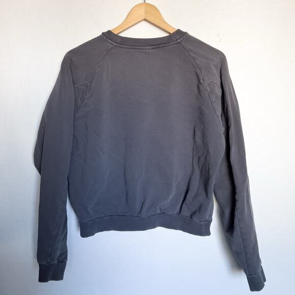 Outdoor Voices Sweatshirt Small Grey Crewneck Cotton French Terry Raglan - Picture 2 of 6